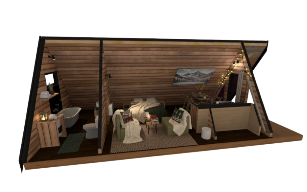 interieur-chalet-a-frame-amenagement-bois